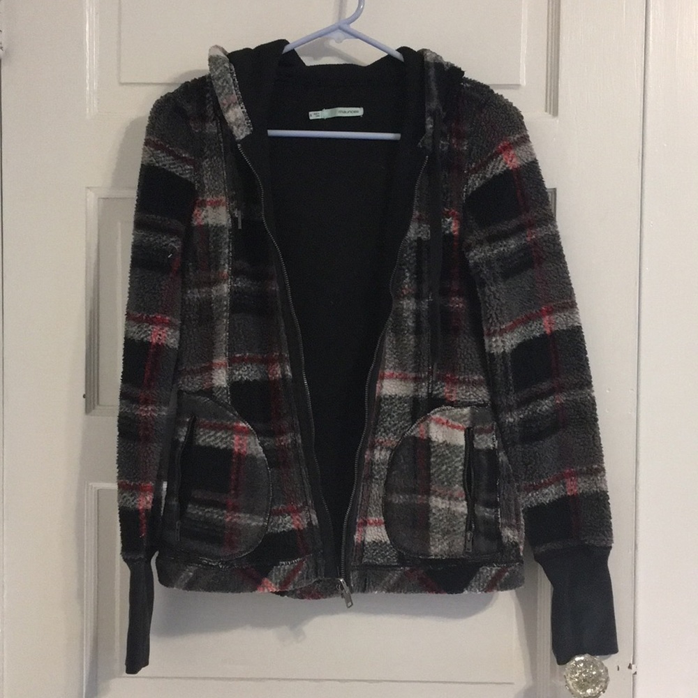 Fleece zip up hoodie